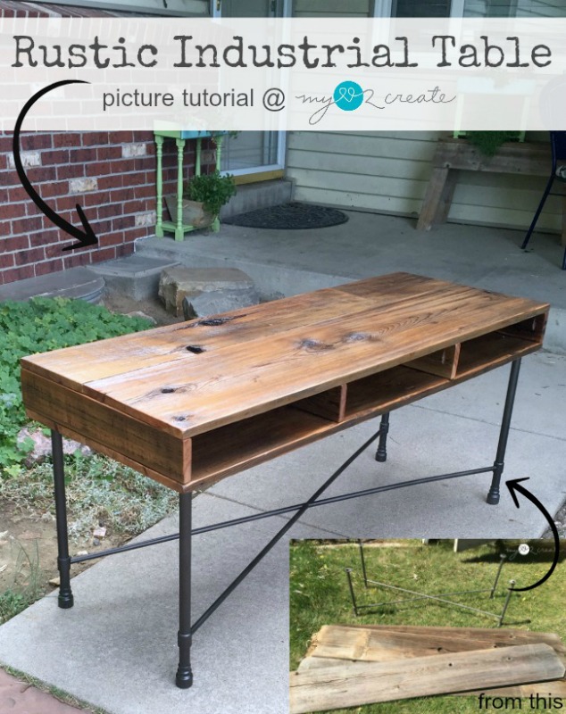 Rustic Industrial Table from MyLove2Create