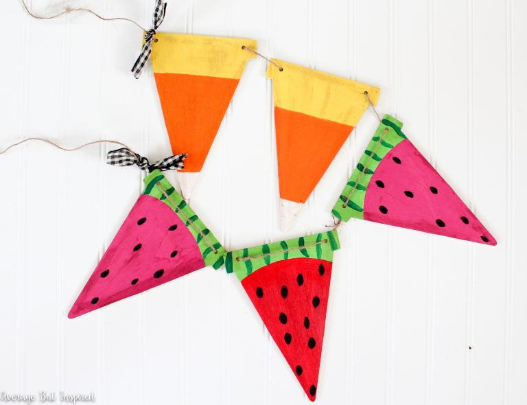 Summer to Fall Reversible Bunting Banner from Average but Inspired
