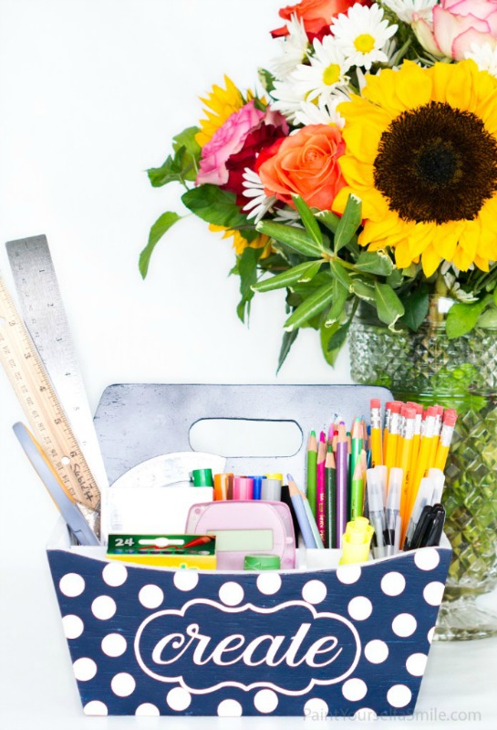 Homework Caddy from Paint Yourself A Smile