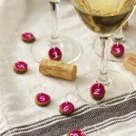 How to make wood slice wine charms. Never misplace your wine glass again! Easy DIY wine charms idea made from wood slices for a rustic touch.