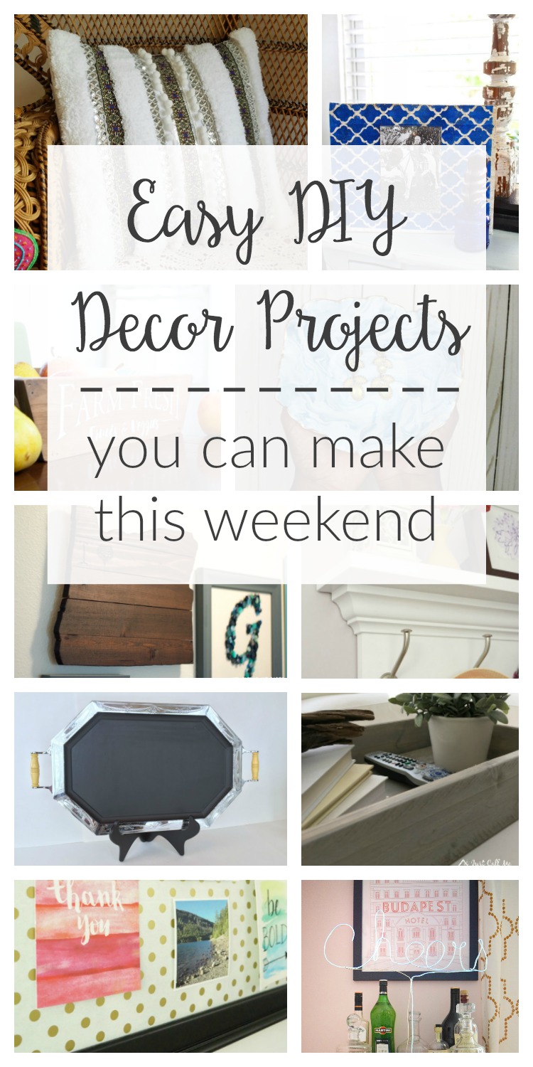 Check out these 10 easy DIY decor projects that you can make in just one weekend! DIY home decor ideas that are creative, fun and simple to do yourself!
