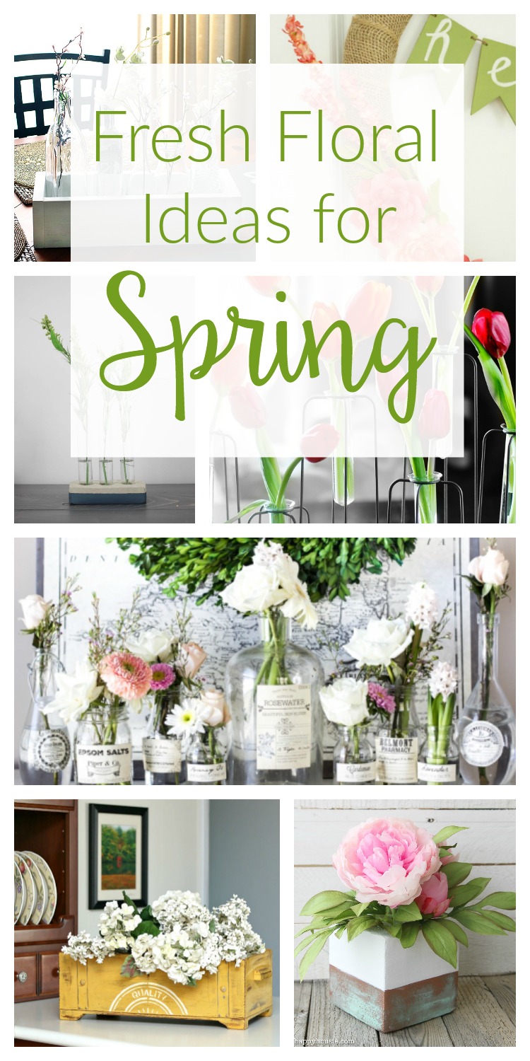 It's time to think Spring! So many beautiful floral decor ideas from centerpieces to easy DIY home decor for your living room or dining room.