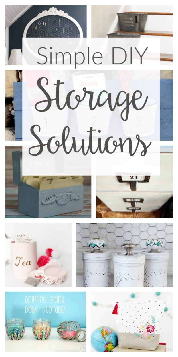 Need help with organizing? Check out these simple and inexpensive DIY storage solutions you can make with easy household items and thrift store finds!