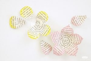 Book Page Flowers - Create with Me DIY Challenge - two purple couches