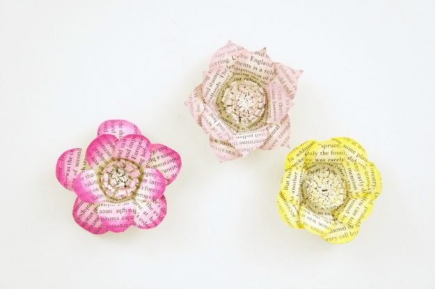 Book Page Flowers - Create with Me DIY Challenge - two purple couches