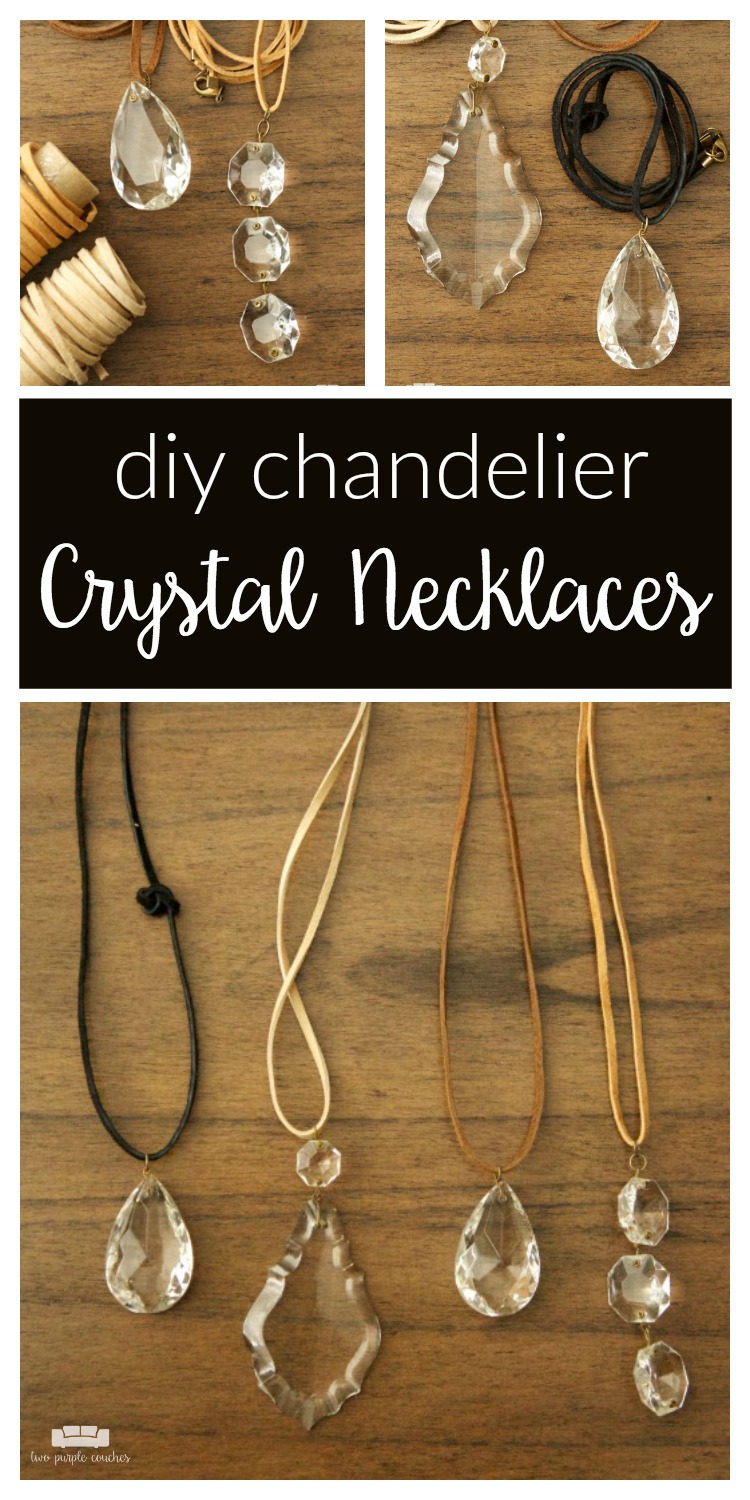 How to create beautiful chandelier crystal necklaces. This is such a fun way to repurpose and upcycle found vintage crystals into gorgeous pendant jewelry!