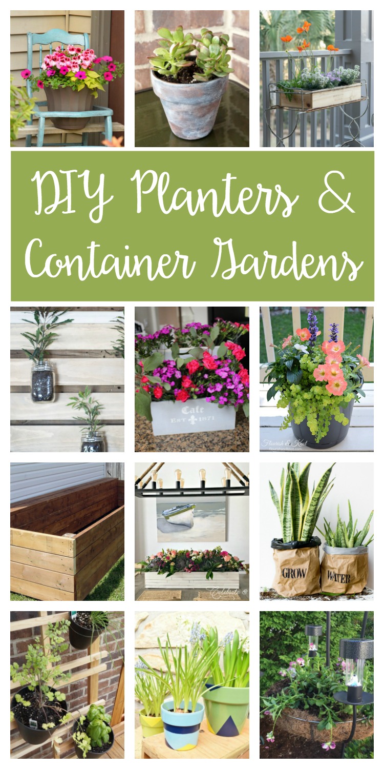 So many DIY planter ideas and container gardening ideas - how to make garden beds, flower planters and pots for your patio, deck or porch!