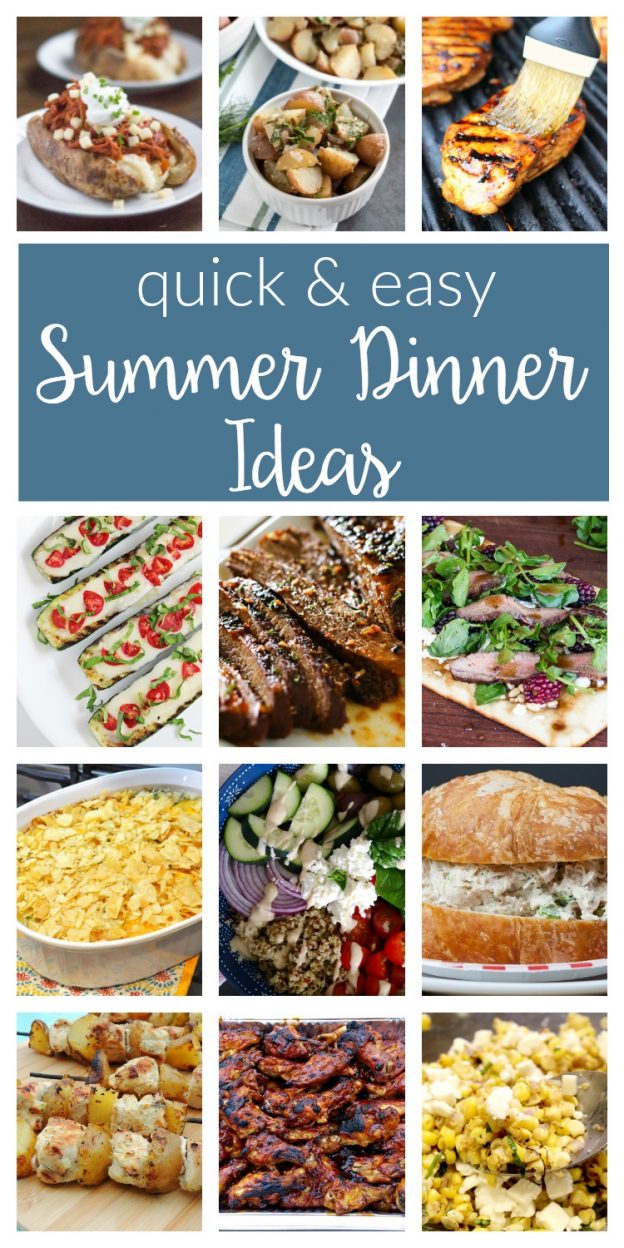 Easy Summer Dinner Ideas / Quick, healthy and delicious recipes and ideas for summer meals that your kids and family will love - chicken, bbq and more!