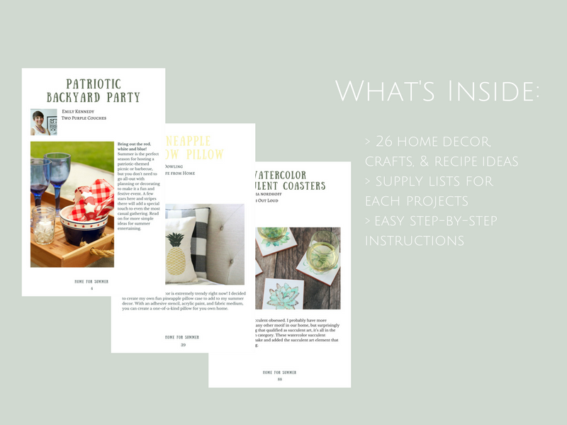 Home for Summer ebook - What's Inside