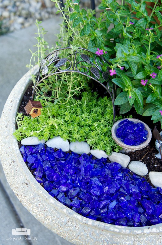 Learn how easy it is to make a fairy garden in a pot. Simple outdoor plants and accessories bring your DIY gnome or fairy garden container ideas to life!