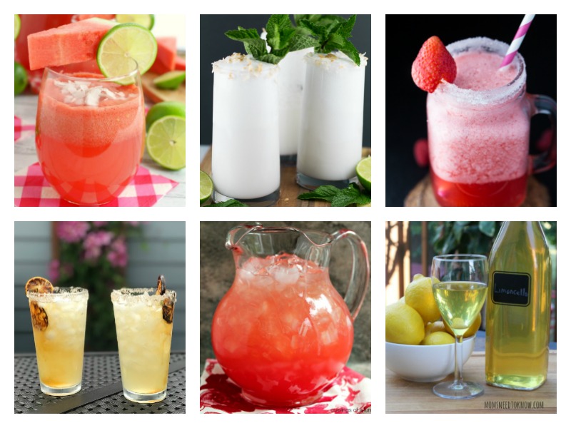 These refreshing summer drinks will hit the spot on hot days! Fun, easy drink recipes - frozen cocktails for adults and non-alcoholic options the kids!