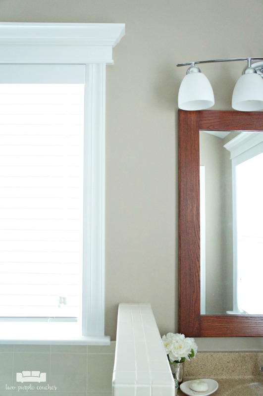 Love this idea to frame windows and bathroom mirrors - looks like custom work but you can DIY it!