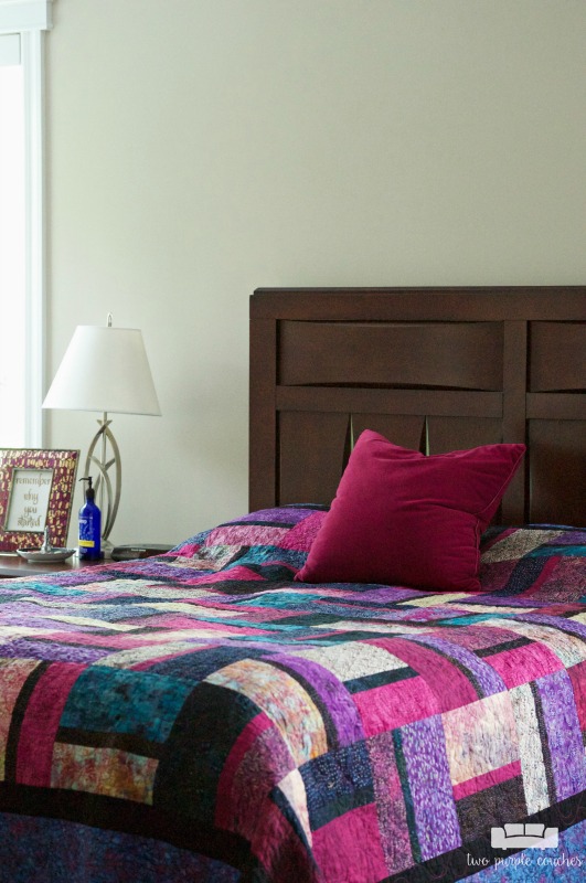 A colorful, cozy spot to lay your head down. Master bedroom tour. 