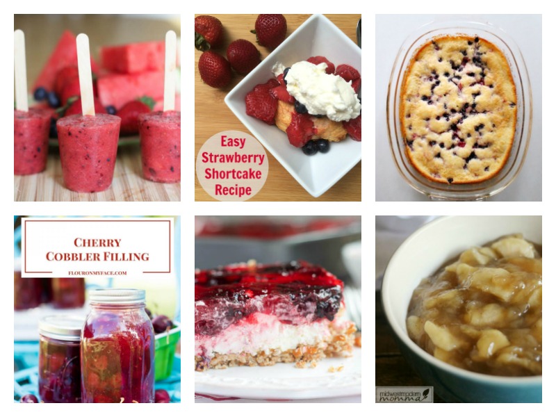 Delicious summer desserts made with fruits and fresh berries