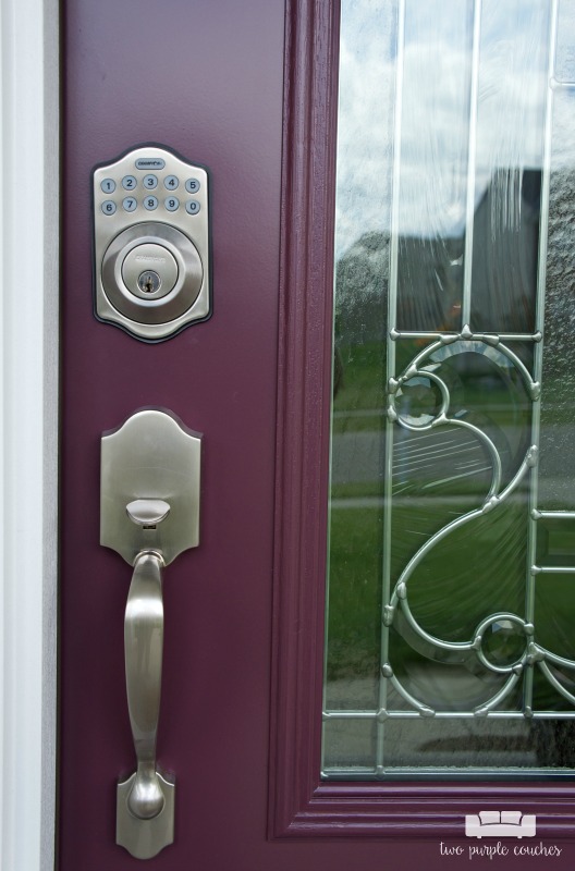 Thinking about a new front door? Consider upgrading to an electronic deadbolt feature. 