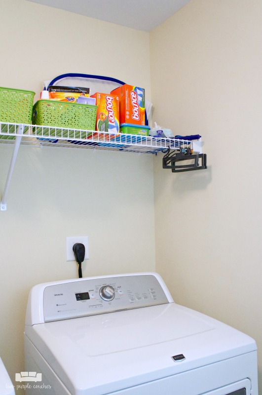 Laundry room - builder grade shelving unit needs an upgrade