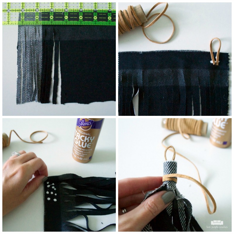 How to make a fabric tassel bag charm - easy DIY tutorial