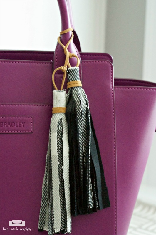 Making your own fabric tassels is easy! Learn how to make them, and how to turn them into a trendy handbag accessory.
