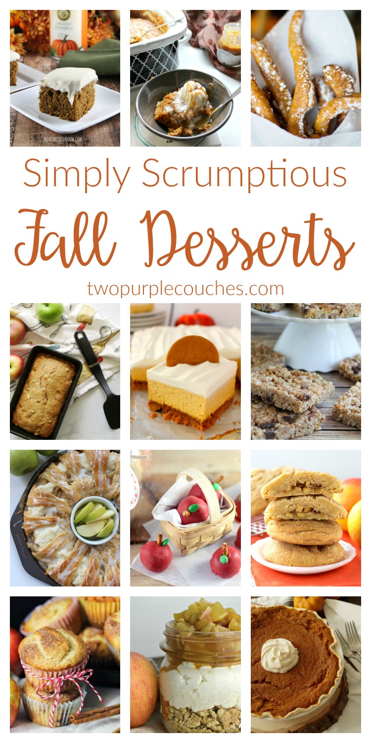 Easy Fall Desserts Recipes. Whether you love apple or pumpkin, check out these delicious ideas - from no bake cheesecake to crockpot cakes and more. 