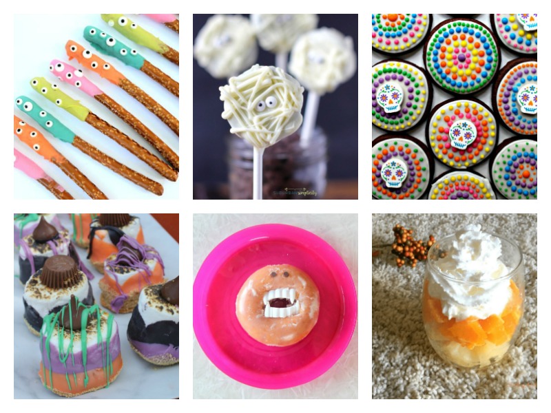 Cute and colorful ideas for Halloween treats - perfect for parties or school!