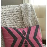 Make your own geometric pillow cover for your couch or bed! Follow this simple DIY tutorial to make a boho tribal style pattern with felt for added texture.
