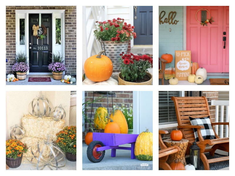 DIY Fall Porch Decorating Ideas - simple ways to add curb appeal for autumn