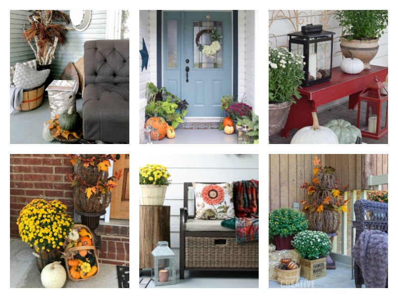 Fall porch & outdoor entry decorating ideas