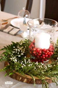 Easy DIY Christmas Centerpiece - Two Purple Couches