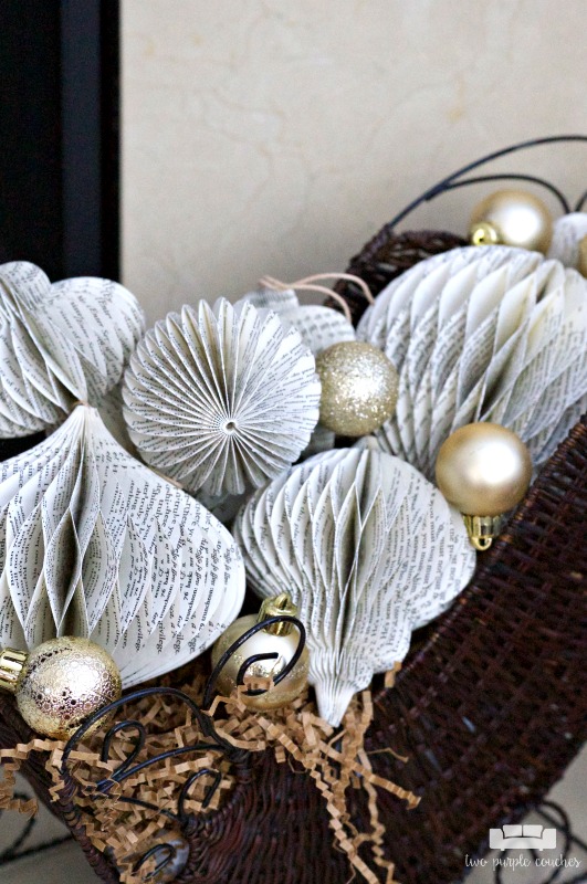 These paper ornaments are perfect for holiday decorating with a touch of vintage charm.