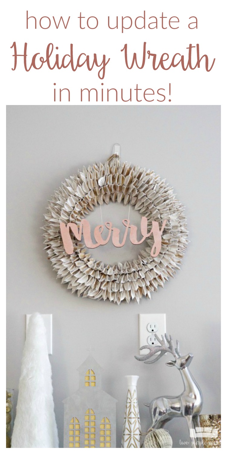 Is your holiday wreath looking a little tired? Transform it with this simple DIY idea!