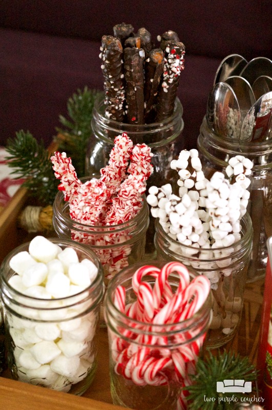 Yum! This hot cocoa bar looks amazing! And it's easy to put together, too!