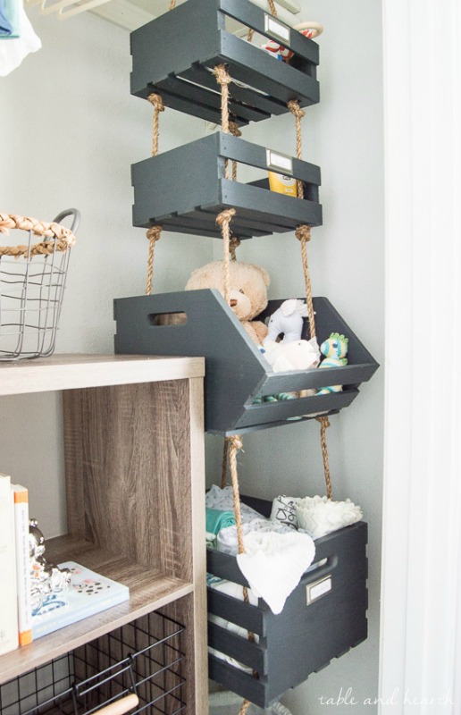 Hanging Closet Storage Crates / Table and Hearth