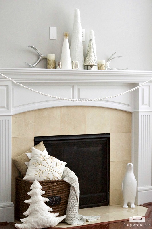 Simple & elegant ideas for a "winter whites" mantel