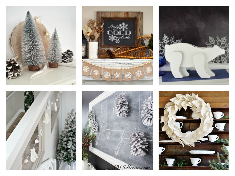 Simple ideas for wintry home decor after the holidays - love the pinecones!