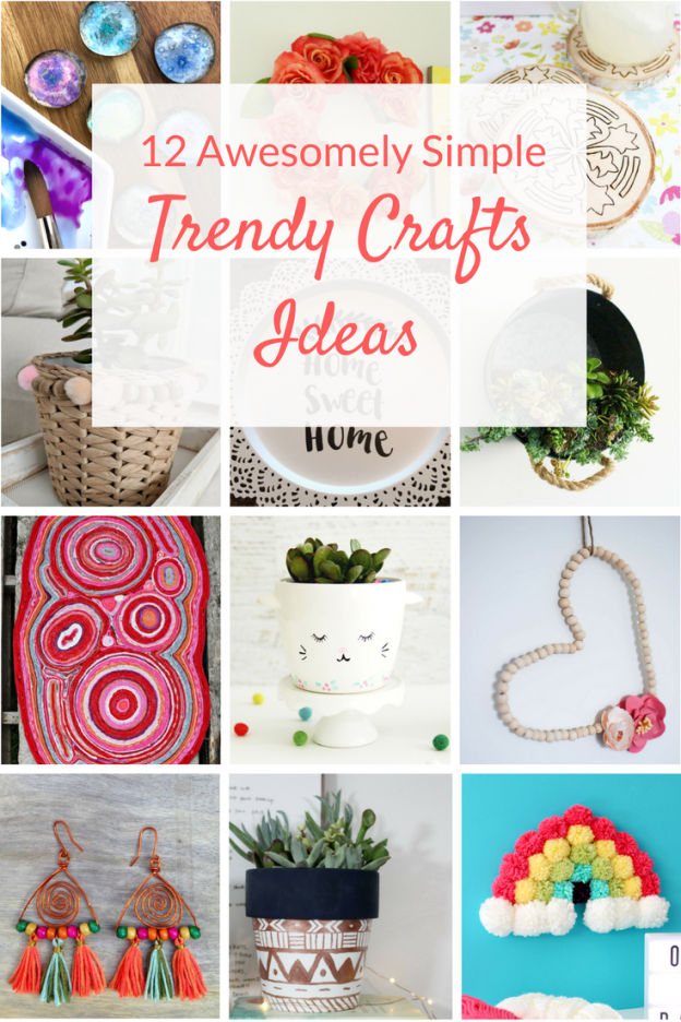 Trendy crafts and awesome DIY ideas for home decor. Learn how to make some of the most unique and popular crafts with these simple projects.