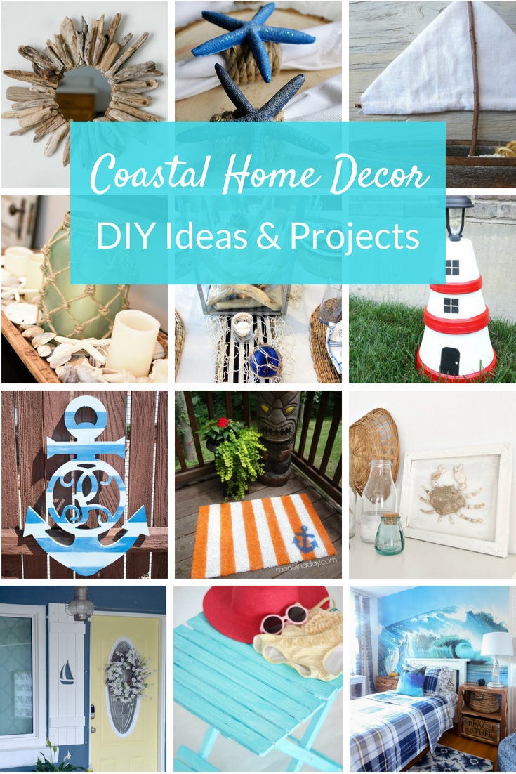 Coastal decor ideas bring the feeling of the beach home! Whether you live on the water or just love nautical decor, check out these beachy DIY home ideas.