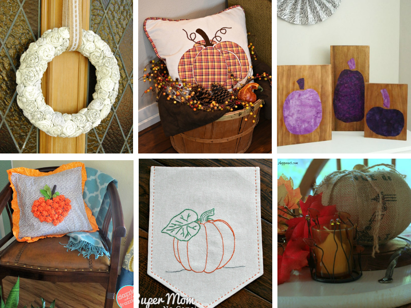 Fall Fabric Crafts and Home Decor Ideas