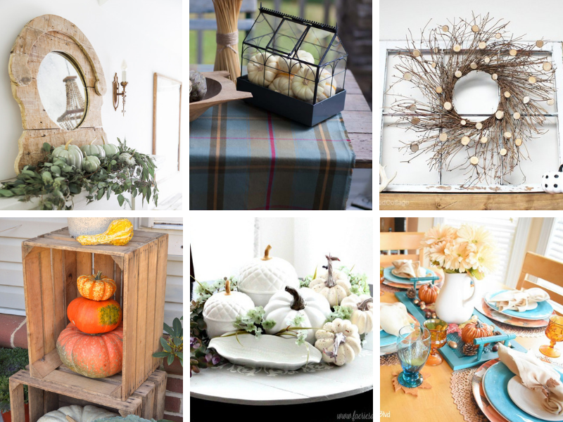 Cozy, beautiful Fall Home Decor Ideas for mantels, tables, centerpieces, and more!