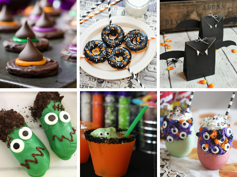 Last minute Halloween party treats and food ideas. Spooky party punch and sweet snacks #halloween #halloweenparty