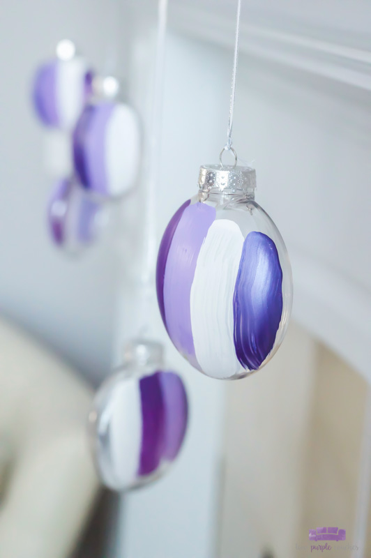 "Sugared Plum" Modern Christmas Mantel and DIY ornaments