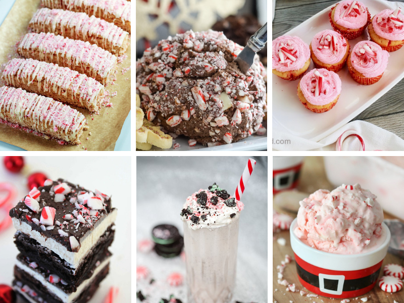 Easy peppermint dessert recipes and sweet treats, featuring chocolate, candy canes and mint! #peppermintrecipes #peppermintdessert #peppermint #holidayrecipes