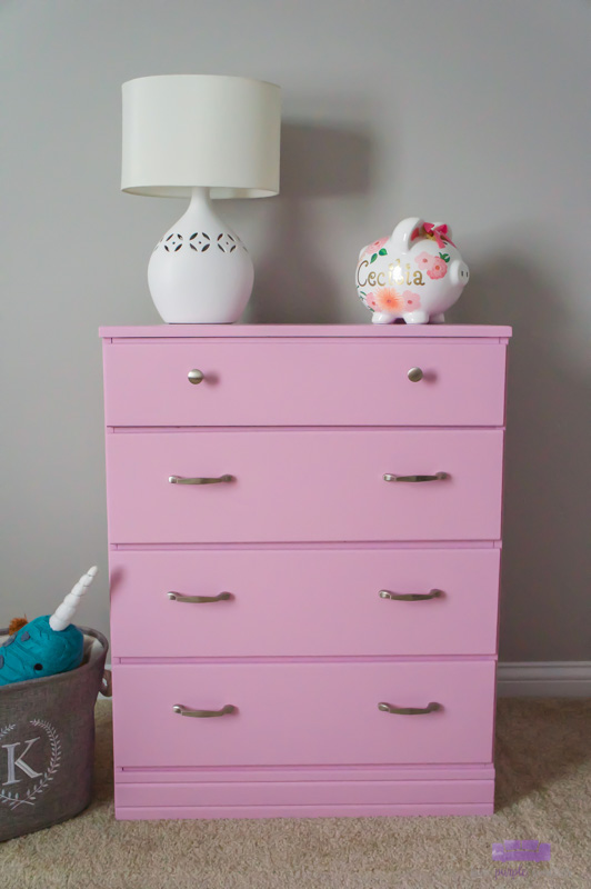 Finished painted dresser makeover