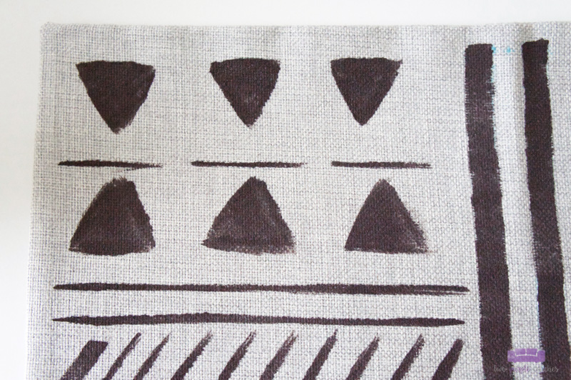 details of painted mud cloth pattern