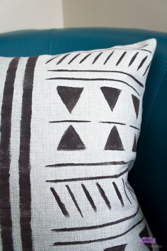 mud cloth inspired pillow