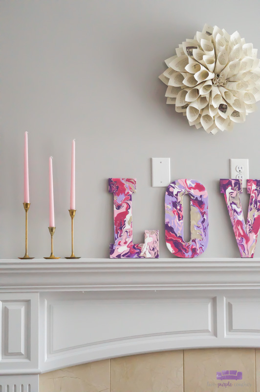 Valentine Mantel decorating details