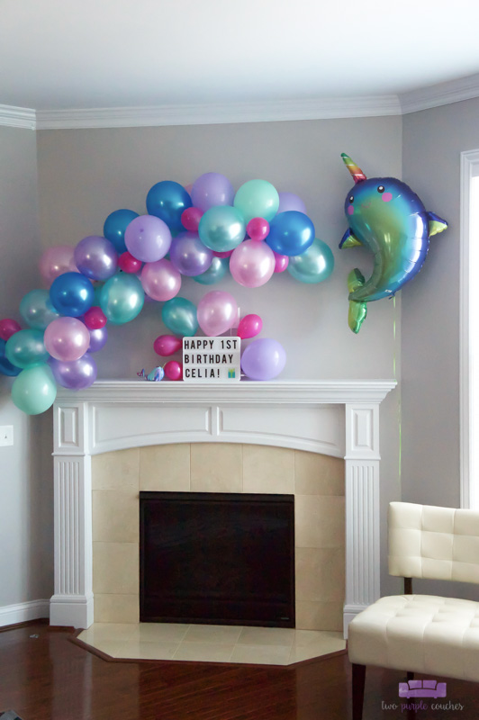 narwhal birthday balloon decorations