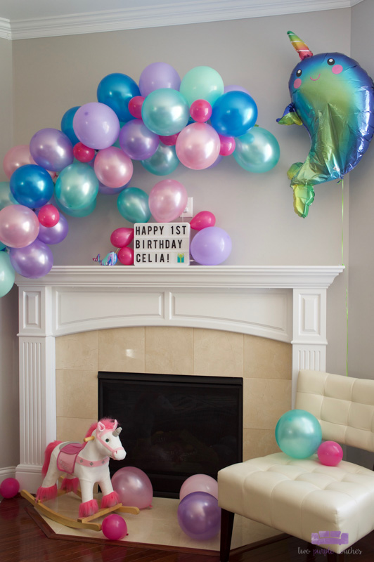 finished balloon garland arch