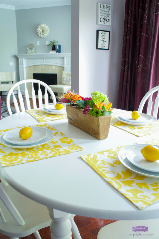 white painted kitchen set