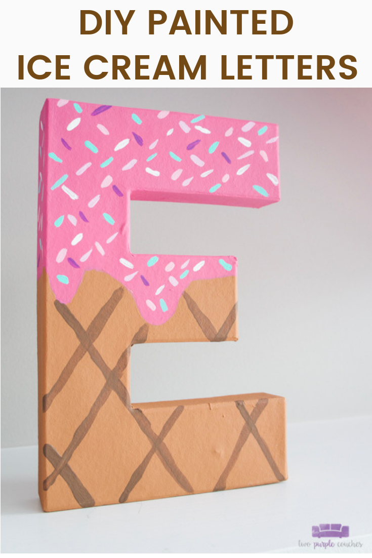 Painted ice cream letters PIN 