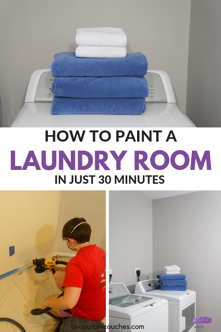 painted laundry room collage